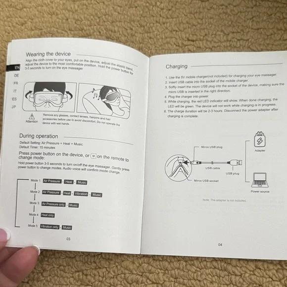 Black Renpho Eye Massager with Remote - Picture 6 of 6
